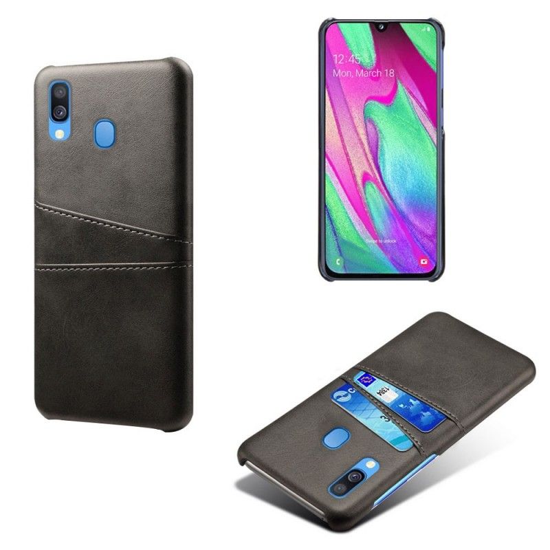 Deksel Samsung Galaxy A40 Svart Kortholder