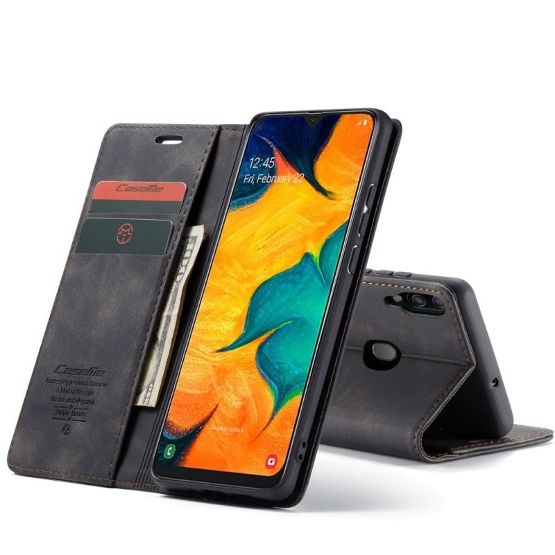 Folio Deksel for Samsung Galaxy A40 Svart Lærveske