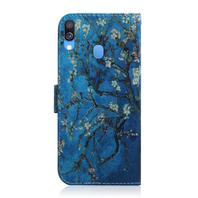 Folio Deksel Samsung Galaxy A40 Blomstrende Tregren Beskyttelse