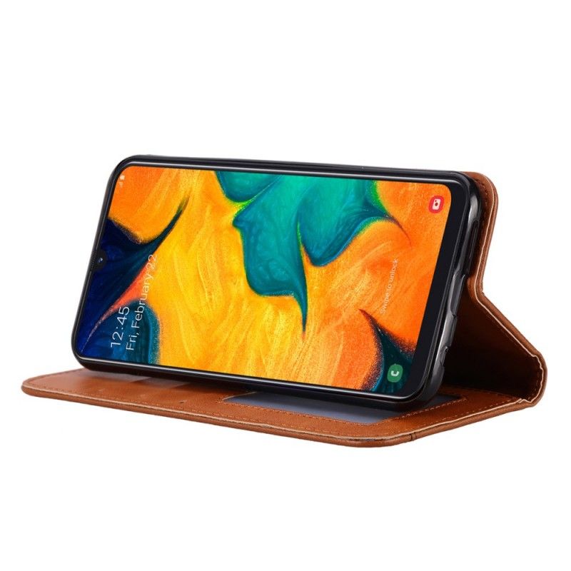 Folio Deksel Samsung Galaxy A40 Svart Kortholder I Imitert Skinn Anti-fall