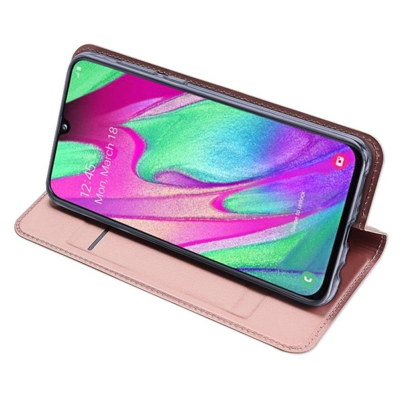 Folio Deksel Samsung Galaxy A40 Svart Mobildeksel Pro Dux Ducis Hud