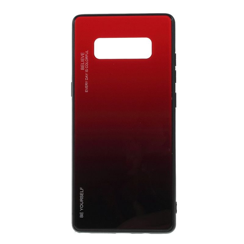 Deksel for Samsung Galaxy Note 8 Rød Vær Deg Selv Herdet Glass