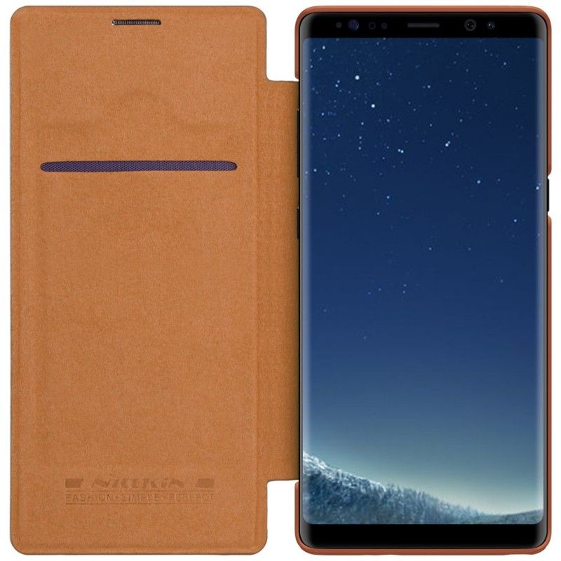 Folio Deksel Samsung Galaxy Note 8 Svart Nillkin Qin-Serien