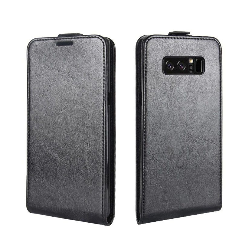 Folio Deksel Samsung Galaxy Note 8 Svart Sammenleggbar Skinneffekt