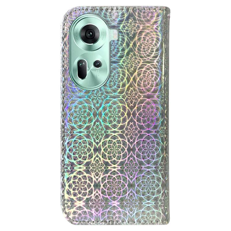 Folio Deksel Oppo Reno 11 5g Strappy Disco Style Beskyttelse Deksel