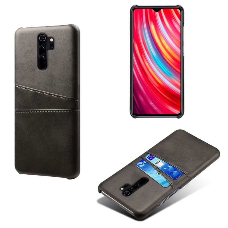 Deksel for Xiaomi Redmi Note 8 Pro Svart Dobbel Kortholder