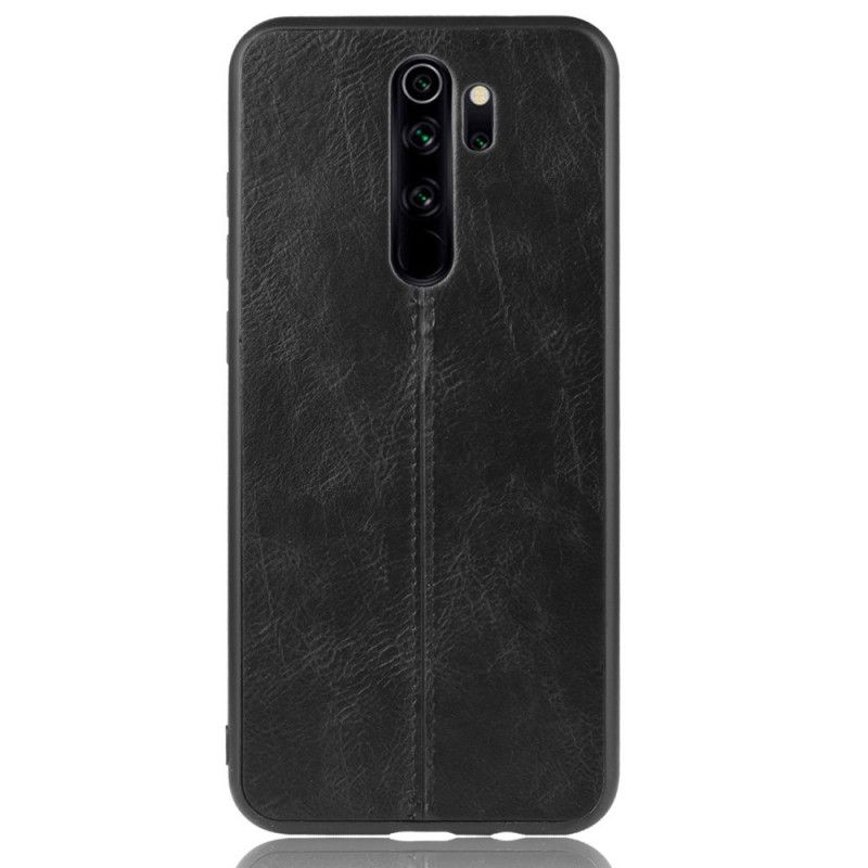 Deksel for Xiaomi Redmi Note 8 Pro Svart Sydd Skinneffekt