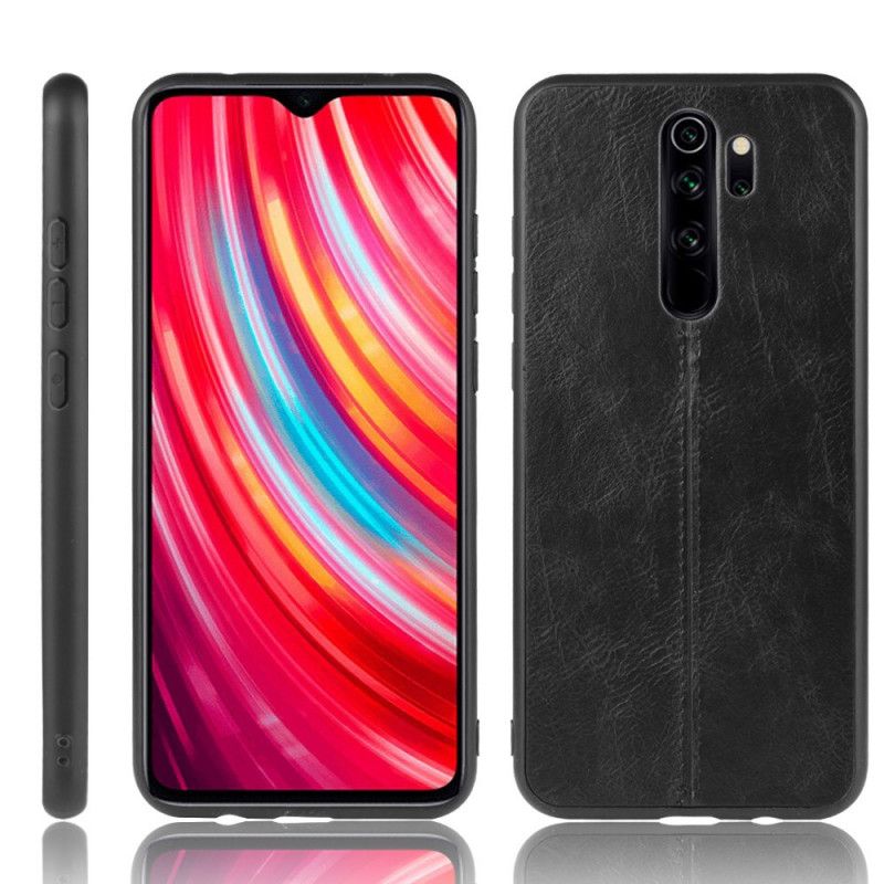 Deksel for Xiaomi Redmi Note 8 Pro Svart Sydd Skinneffekt