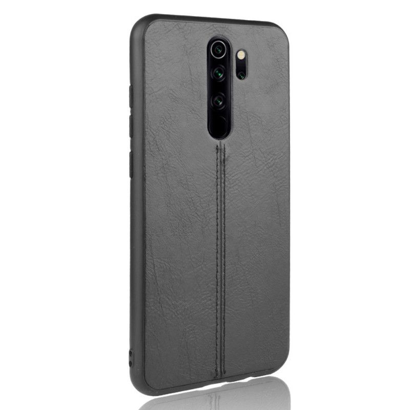 Deksel for Xiaomi Redmi Note 8 Pro Svart Sydd Skinneffekt