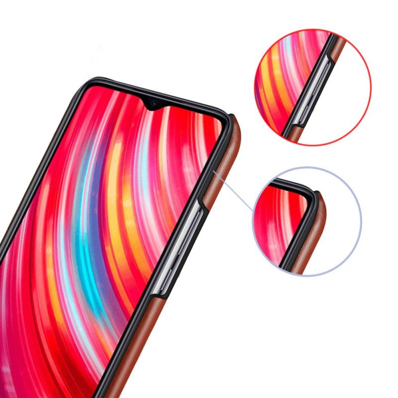 Deksel Xiaomi Redmi Note 8 Pro Rød Mobildeksel Ksq Tofarget Skinneffekt