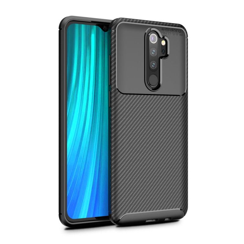 Deksel Xiaomi Redmi Note 8 Pro Svart Fleksibel Karbonfibertekstur Beskyttelse