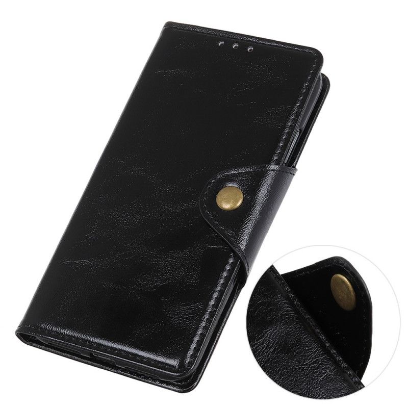 Folio Deksel for Xiaomi Redmi Note 8 Pro Lakkert Skinnknapp