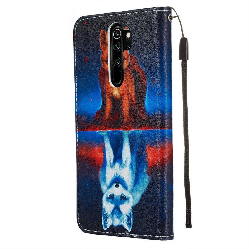 Folio Deksel for Xiaomi Redmi Note 8 Pro Refleksjon Av Julien Hunden Med Tanga