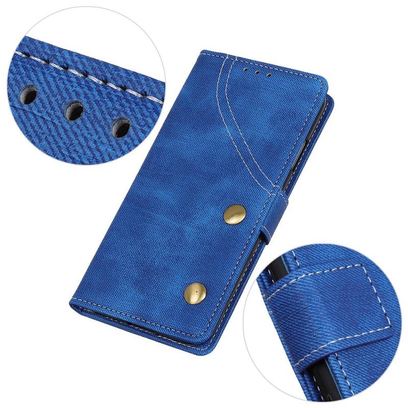 Folio Deksel for Xiaomi Redmi Note 8 Pro Svart Jeans-Knapper