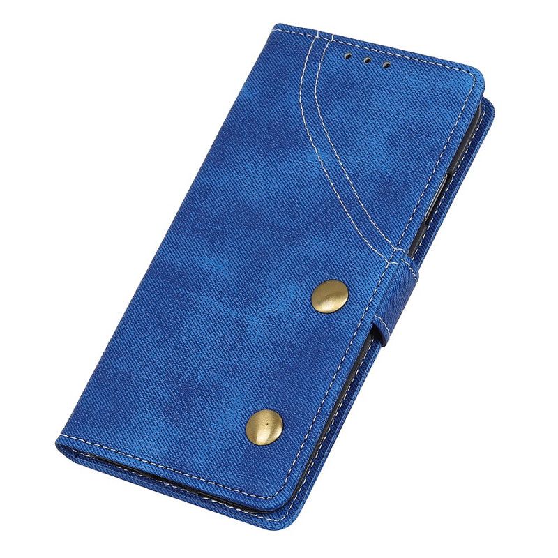 Folio Deksel for Xiaomi Redmi Note 8 Pro Svart Jeans-Knapper