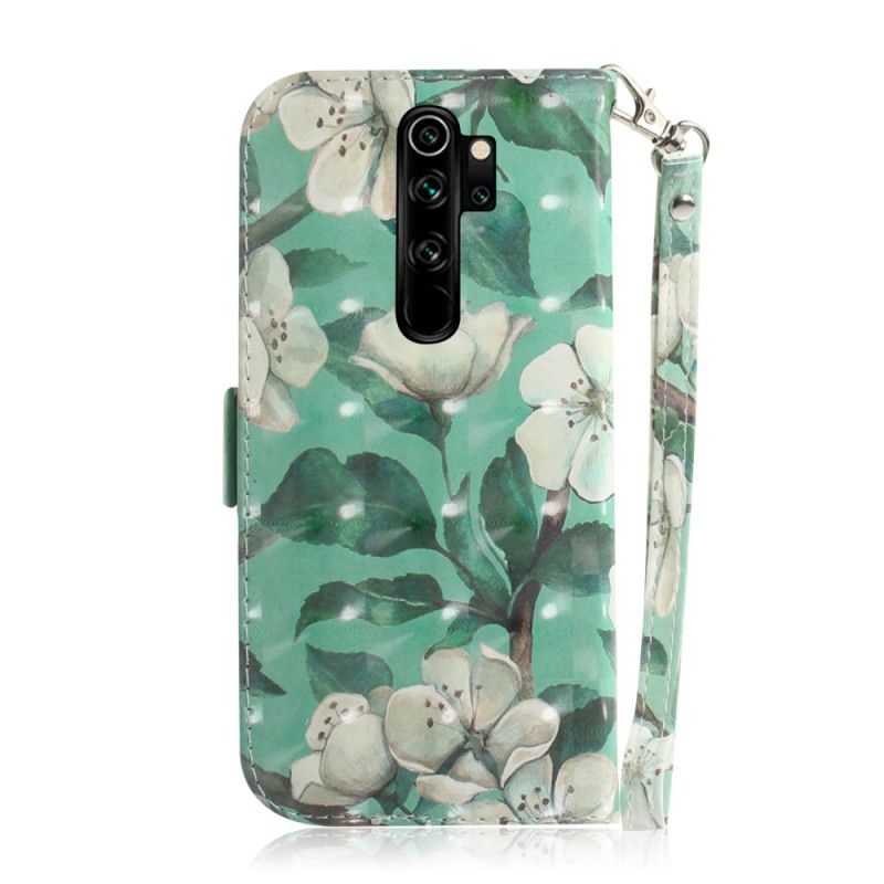 Folio Deksel Xiaomi Redmi Note 8 Pro Blomstrende Gren Med Tanga