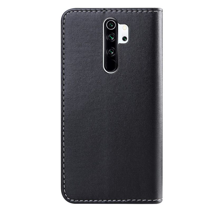 Folio Deksel Xiaomi Redmi Note 8 Pro Hvit Trefarget Skinneffekt