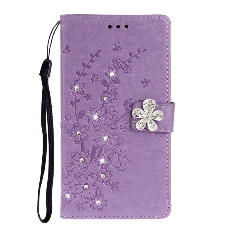 Folio Deksel Xiaomi Redmi Note 8 Pro Lilla Blomstersjarm