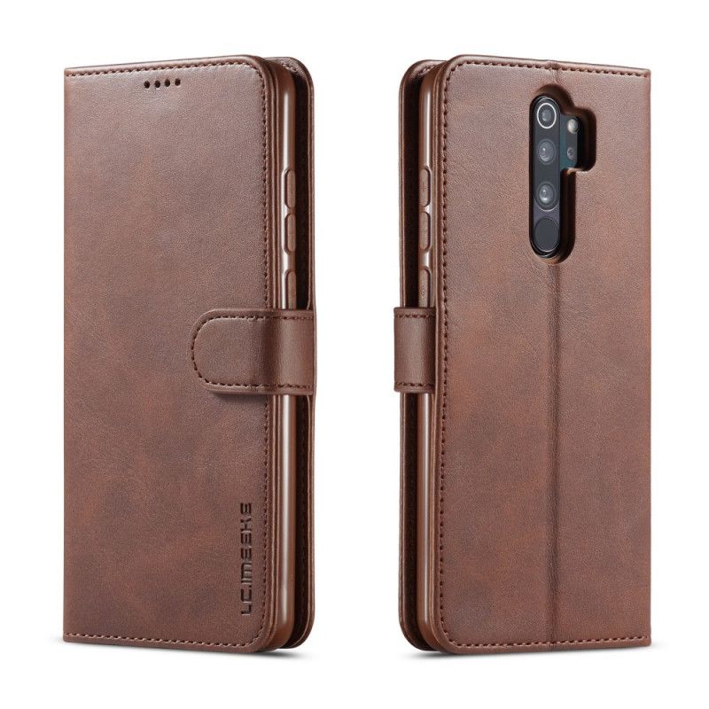 Folio Deksel Xiaomi Redmi Note 8 Pro Svart Lc.Imeeke Skinneffekt Anti-fall