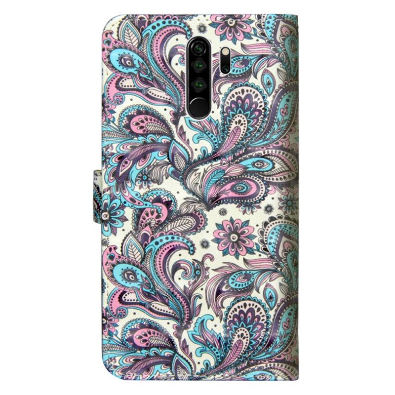 Lærdeksel Folio Deksel Xiaomi Redmi Note 8 Pro Mønstrede Blomster