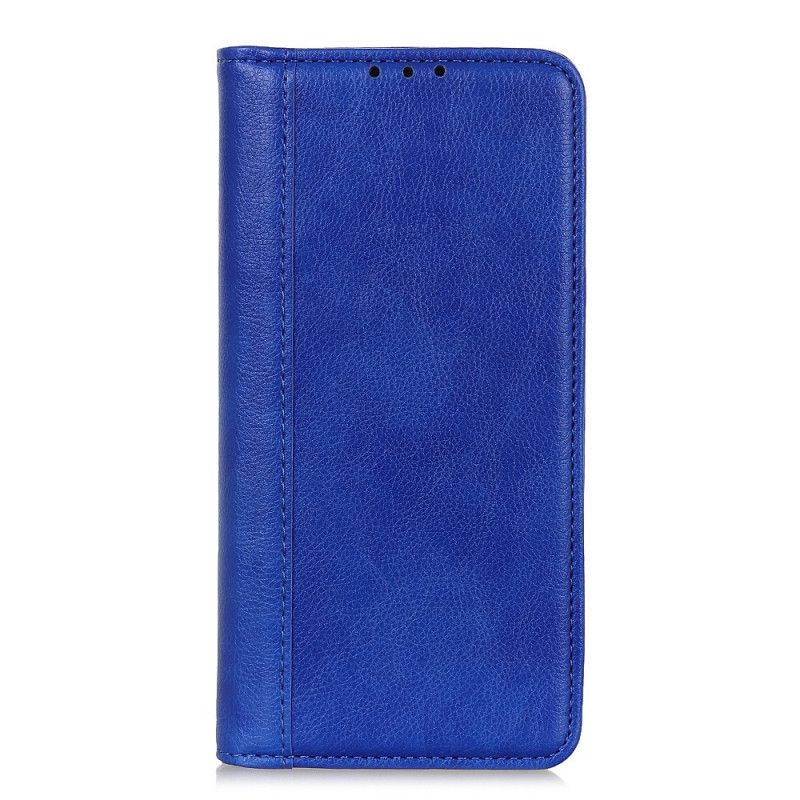 Folio Deksel Lær Moto G200 5g Litchi Split Leather-versjon