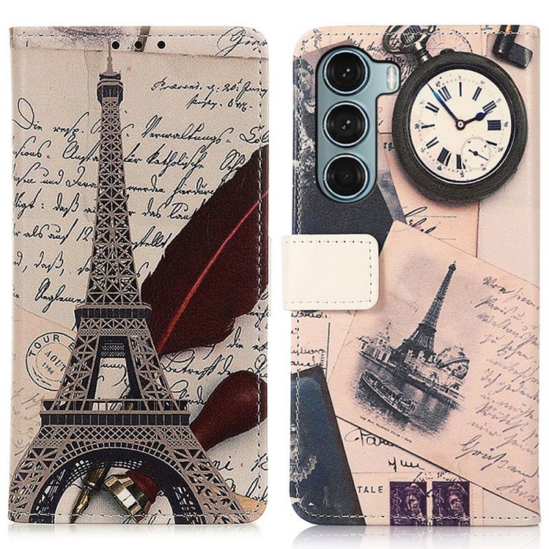 Folio Deksel Moto G200 5g Eiffeltårnet Til Poeten