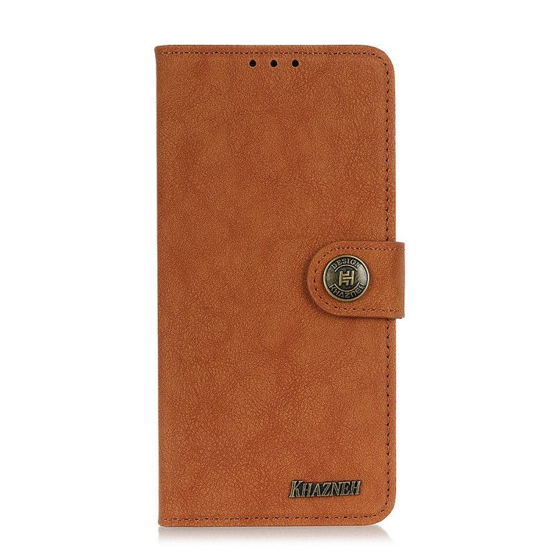 Folio Deksel Moto G200 5g Khazneh Retro Split Leather