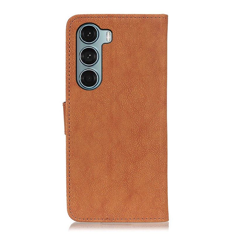 Folio Deksel Moto G200 5g Khazneh Retro Split Leather