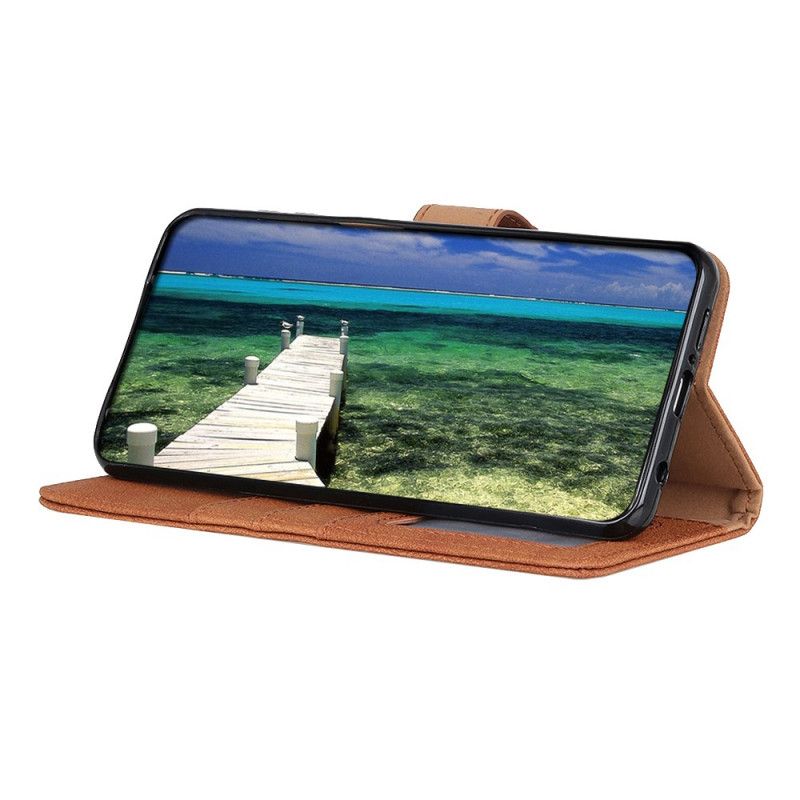 Folio Deksel Moto G200 5g Khazneh Retro Split Leather