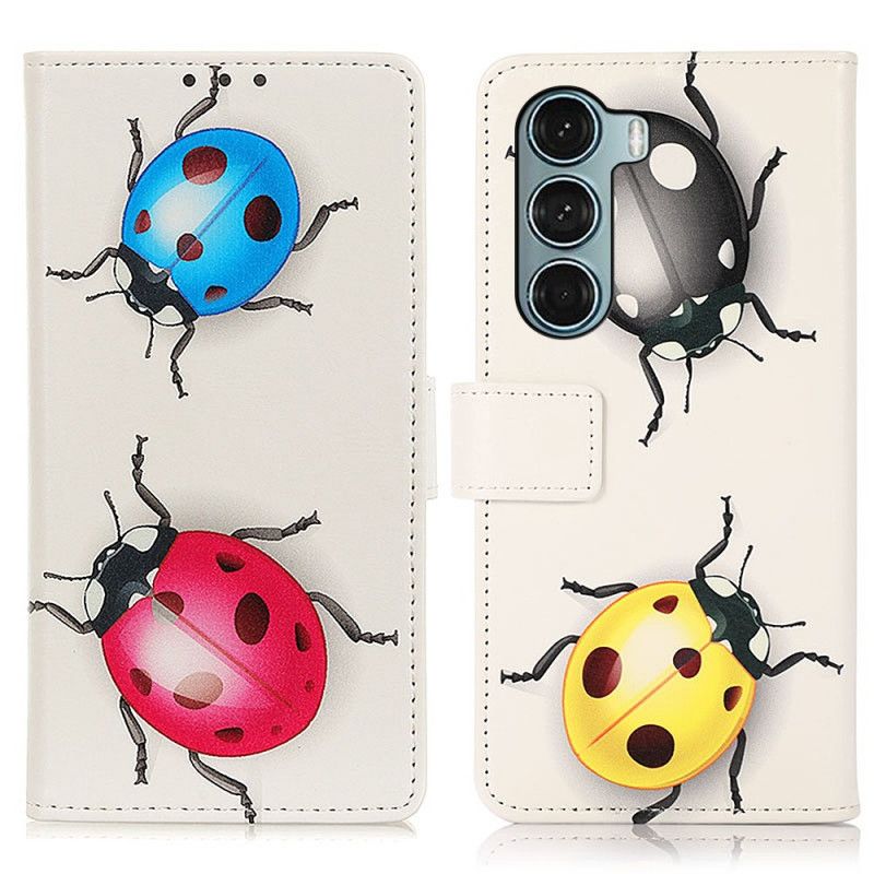 Folio Deksel Moto G200 5g Ladybugs Beskyttelse Deksel