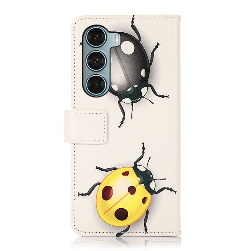 Folio Deksel Moto G200 5g Ladybugs Beskyttelse Deksel