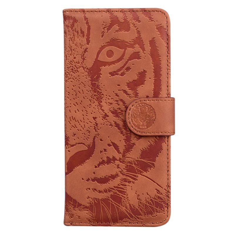 Folio Deksel Moto G200 5g Tiger Face Print