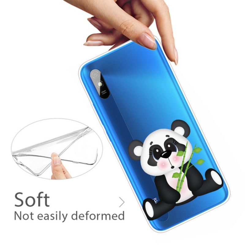 Deksel for Xiaomi Redmi 9A Gjennomsiktig Trist Panda