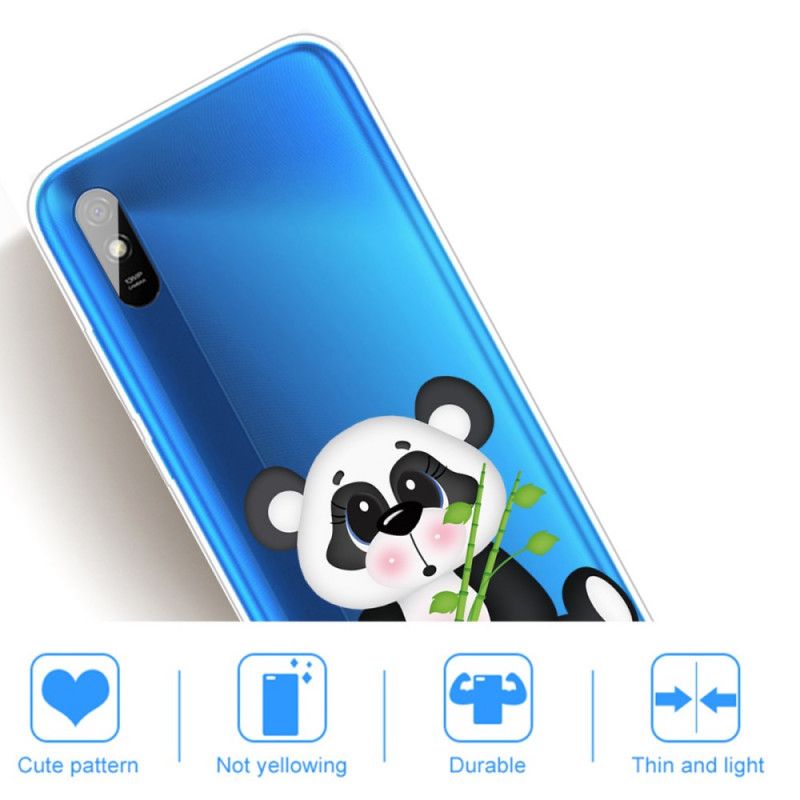 Deksel for Xiaomi Redmi 9A Gjennomsiktig Trist Panda