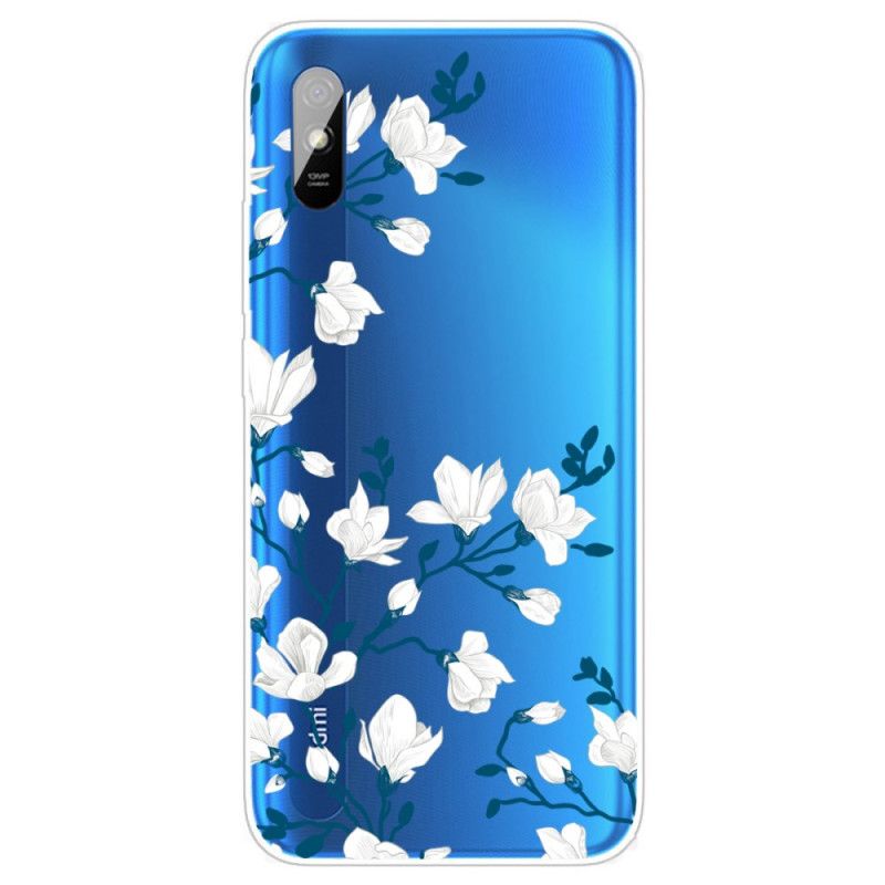 Deksel for Xiaomi Redmi 9A Hvite Blomster