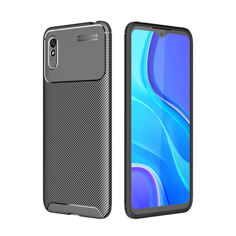 Deksel for Xiaomi Redmi 9A Svart Fleksibel Karbonfiber