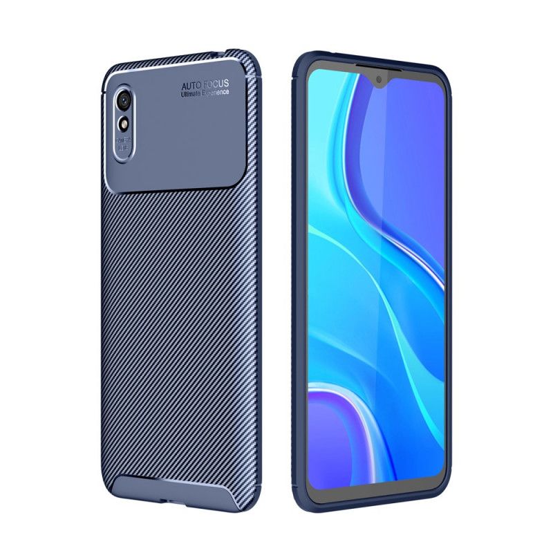 Deksel for Xiaomi Redmi 9A Svart Fleksibel Karbonfiber