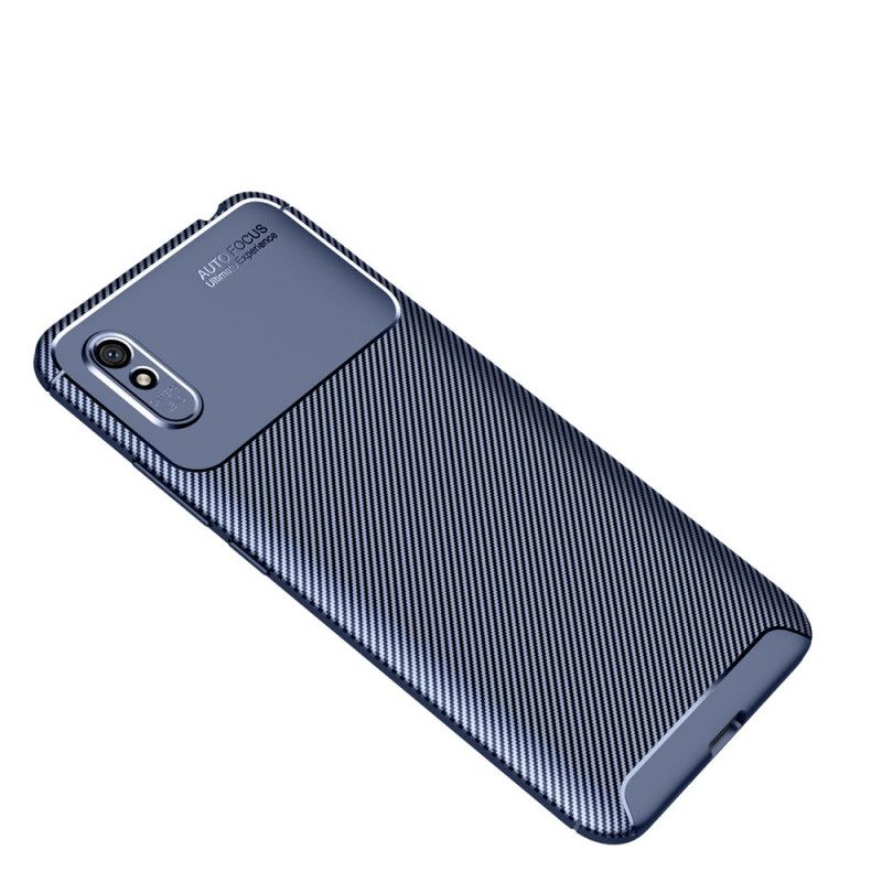 Deksel for Xiaomi Redmi 9A Svart Fleksibel Karbonfiber