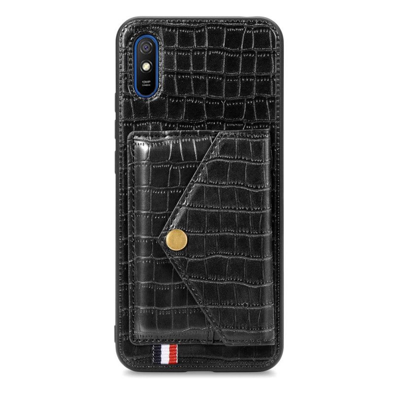 Deksel for Xiaomi Redmi 9A Svart Krokodillekortholder Og Holder