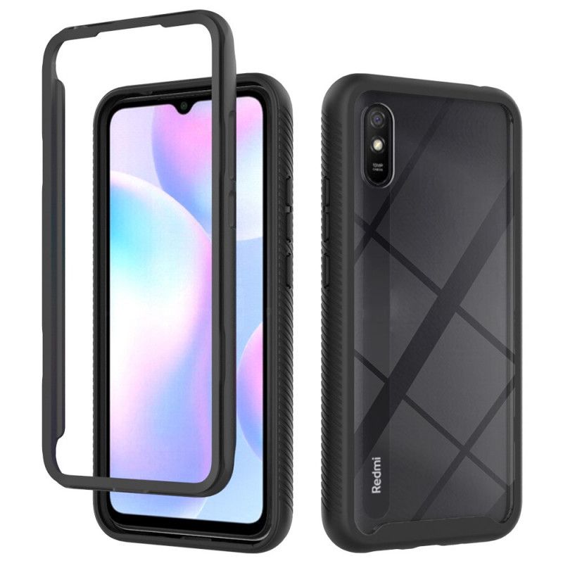 Deksel Xiaomi Redmi 9A Svart Hybrid Silikon Kanter