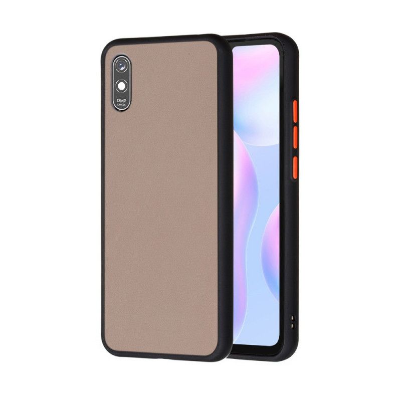 Deksel Xiaomi Redmi 9A Svart Hybrid Silikonfelgdesign Beskyttelse