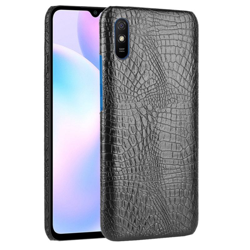 Deksel Xiaomi Redmi 9A Svart Krokodillehudstil