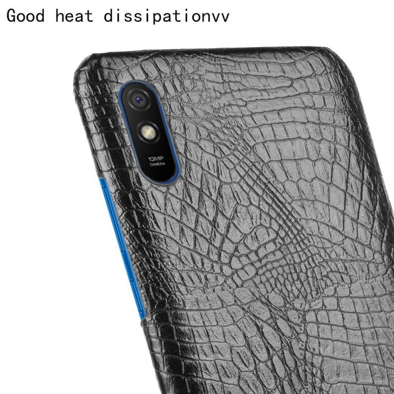 Deksel Xiaomi Redmi 9A Svart Krokodillehudstil