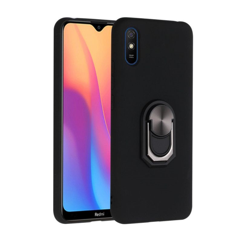 Deksel Xiaomi Redmi 9A Svart Metallisert Ringstøtte Anti-fall