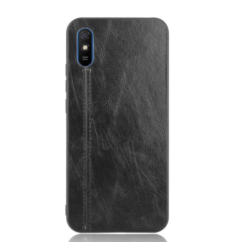 Deksel Xiaomi Redmi 9A Svart Sydd Skinneffekt