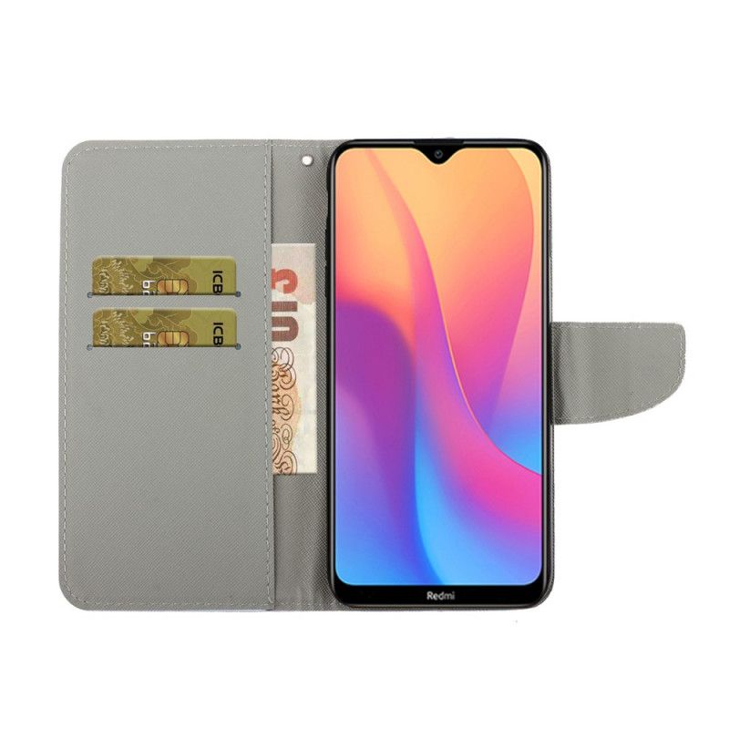 Folio Deksel for Xiaomi Redmi 9A Katt Lever Den Med Tanga