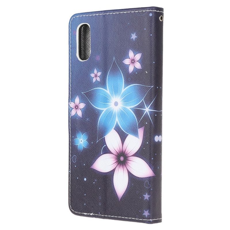 Folio Deksel Xiaomi Redmi 9A Måneblomster Med Tanga