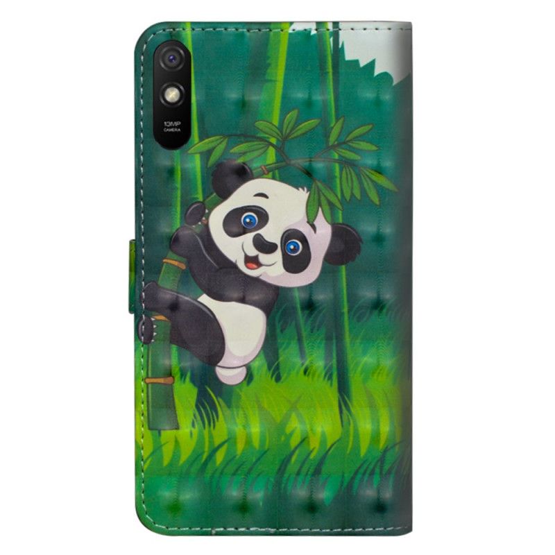 Folio Deksel Xiaomi Redmi 9A Panda Og Bambus