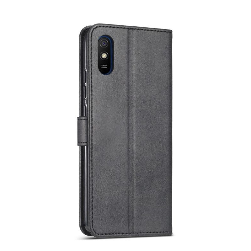 Folio Deksel Xiaomi Redmi 9A Svart Lc.Imeeke Skinneffekt Beskyttelse