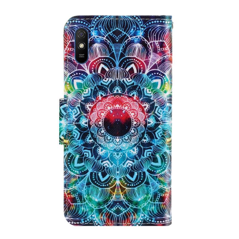 Lærdeksel Folio Deksel Xiaomi Redmi 9A Mobildeksel Prangende Tanga Mandala